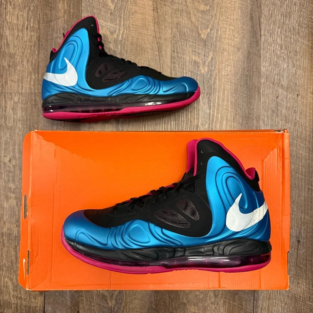 Nike Air Max Hyperposite Fireberry Blue Pink Black - Picture 1 of 11
